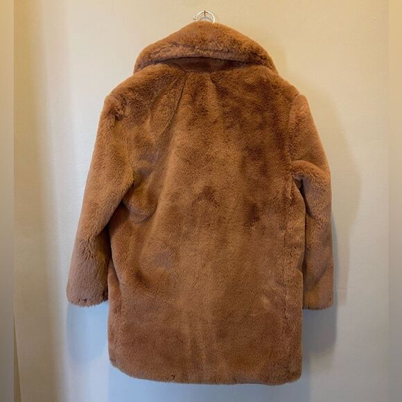 Magaschoni Camel Faux Fur Coat S - Picture 3 of 6